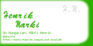 henrik marki business card